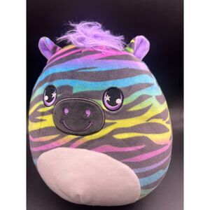 Squishmallows Zebra Stuffed Animal Rainbow Striped Plush 8" Kelly Toy